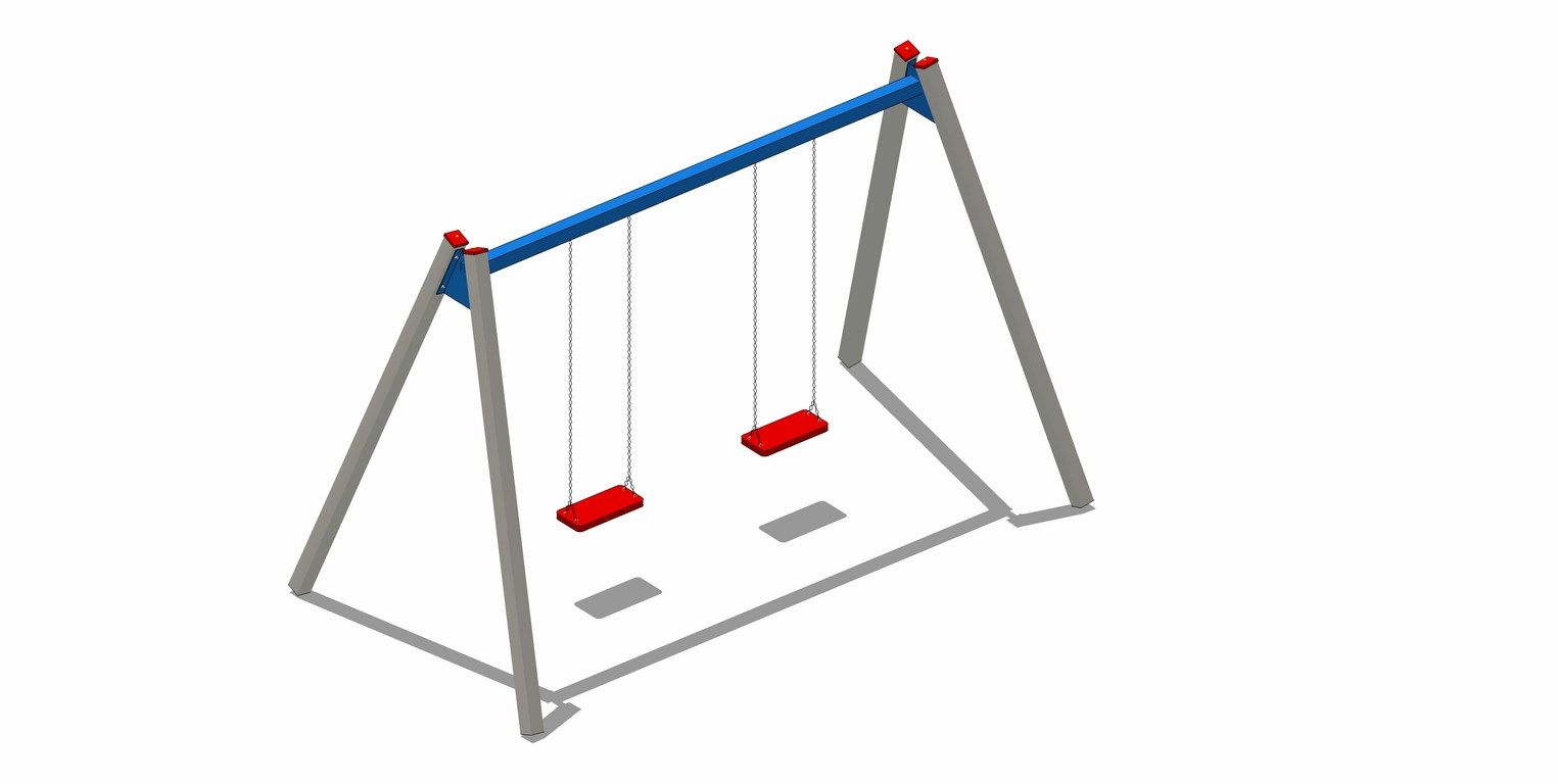 metalowa huśtawka podwójna active line