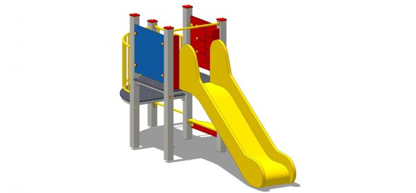 zestaw zabawowy wykonany z metalu i płyty HDPE